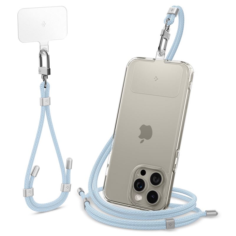 Set 2 curele Spigen, design crossbody/pentru incheietura, 790mm/220mm, albastru (Șnururi și Curele Telefon, AFA08364) by www.silkase.ro